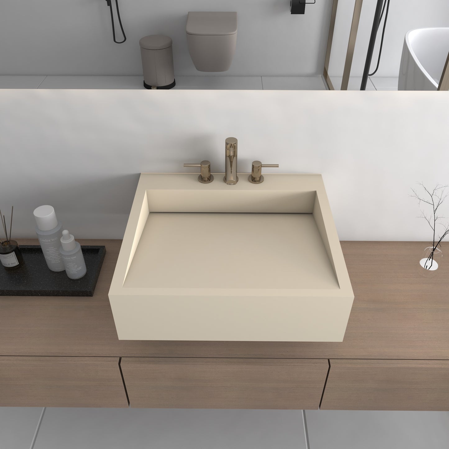 Fortuna Essence Edge - Vasque Suspendue | Format Mini en Corian®