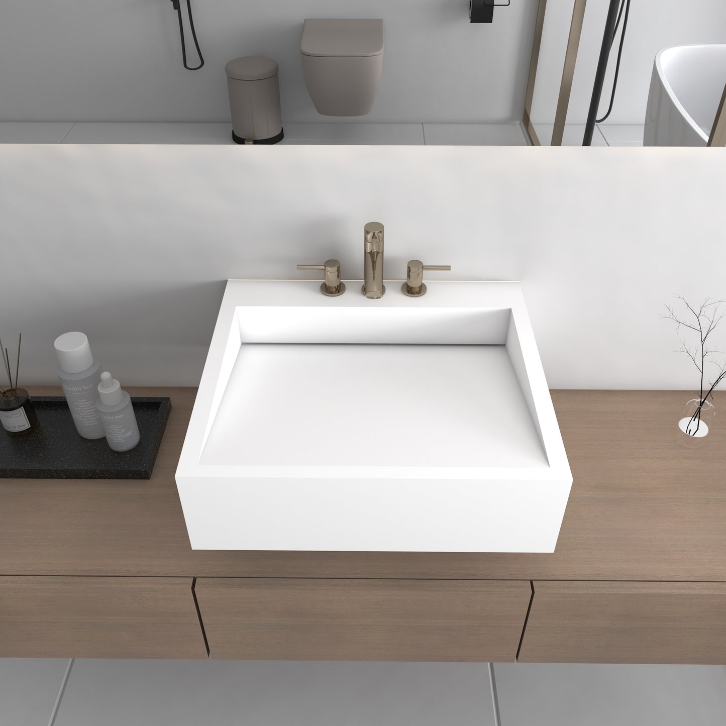 Fortuna Essence Edge - Vasque Suspendue | Format Mini en Corian®