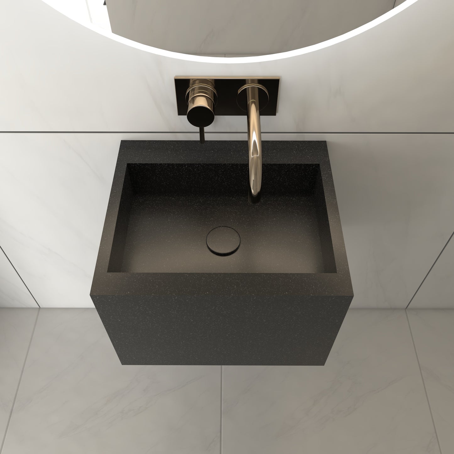Juno Essence Deep - Lavatório Suspenso | Tamanho Mini em Corian®