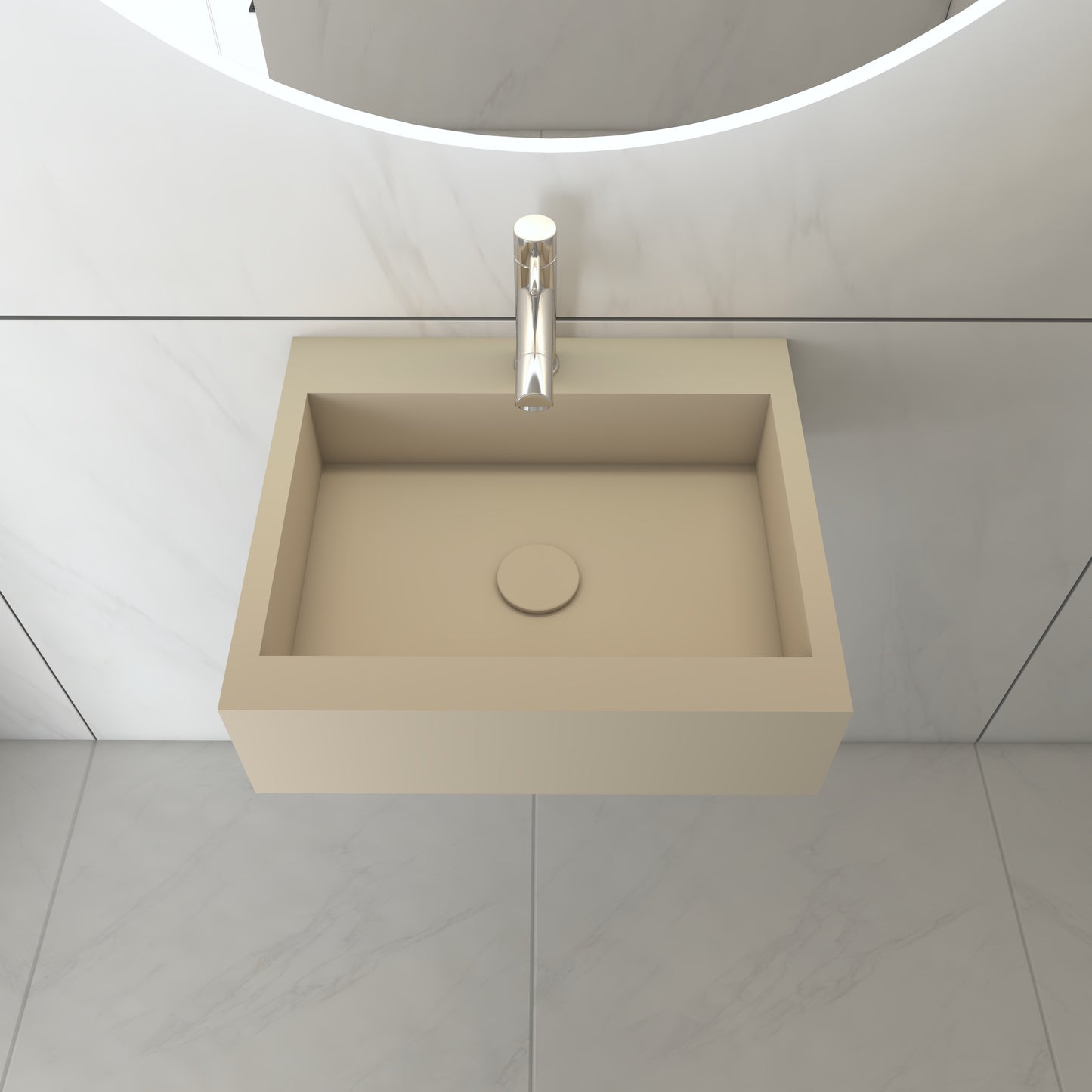 Juno Essence Edge - Lavatório Suspenso | Tamanho Mini em Corian®