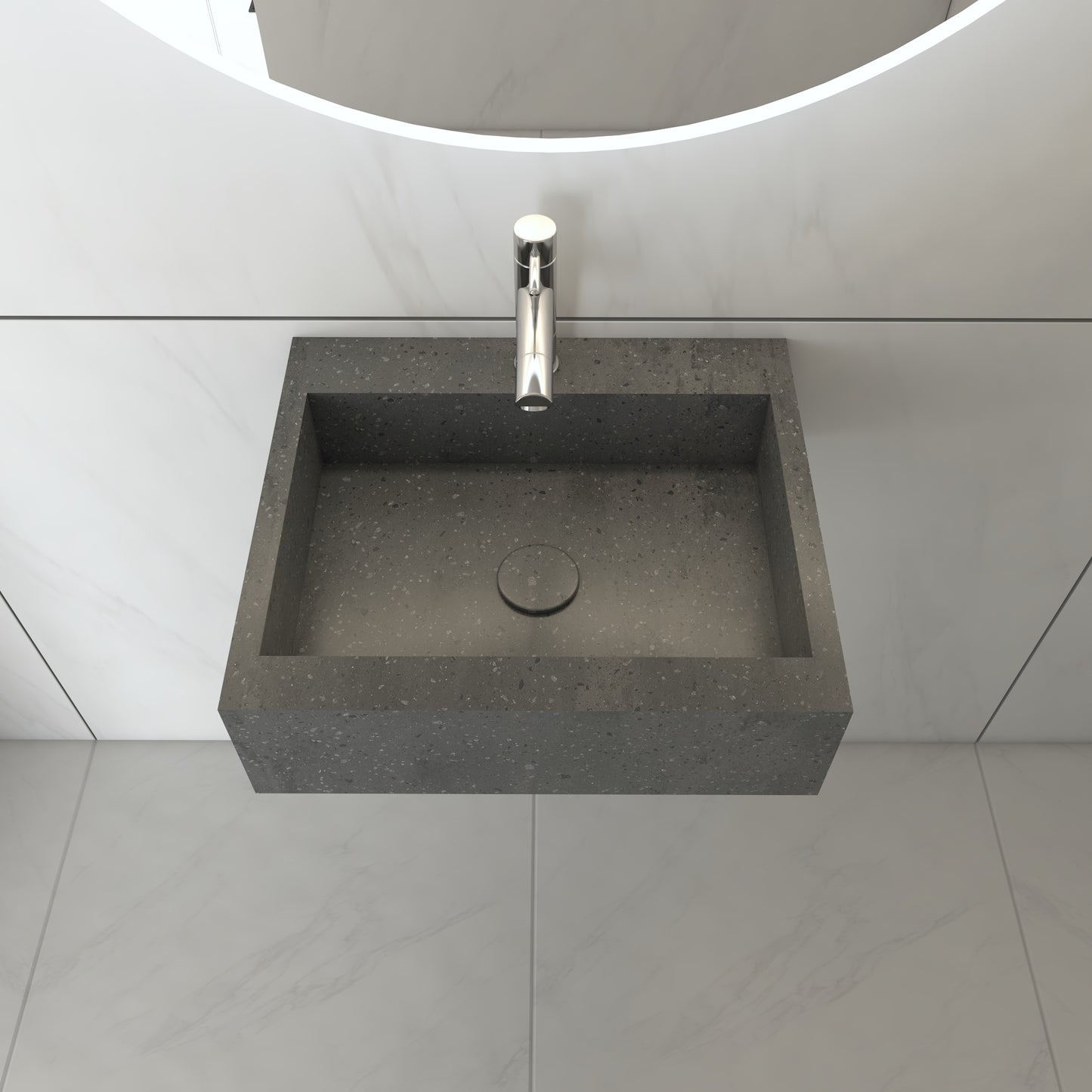 Juno Essence Edge - Lavatório Suspenso | Tamanho Mini em Corian®