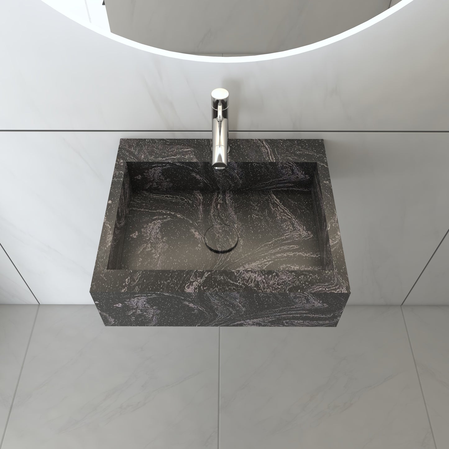 Juno Essence Edge - Lavatório Suspenso | Tamanho Mini em Corian®