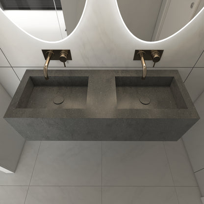 Juno Prestige Deep - Lavatório Duplo Suspenso em Corian®