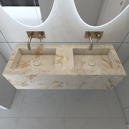 Juno Prestige Deep - Lavatório Duplo Suspenso em Corian®