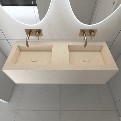 Juno Prestige Deep - Lavatório Duplo Suspenso em Corian®