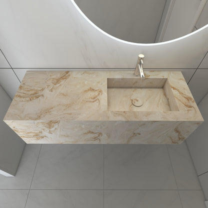 Juno Prestige Deep - Lavatório Simples Suspenso em Corian®