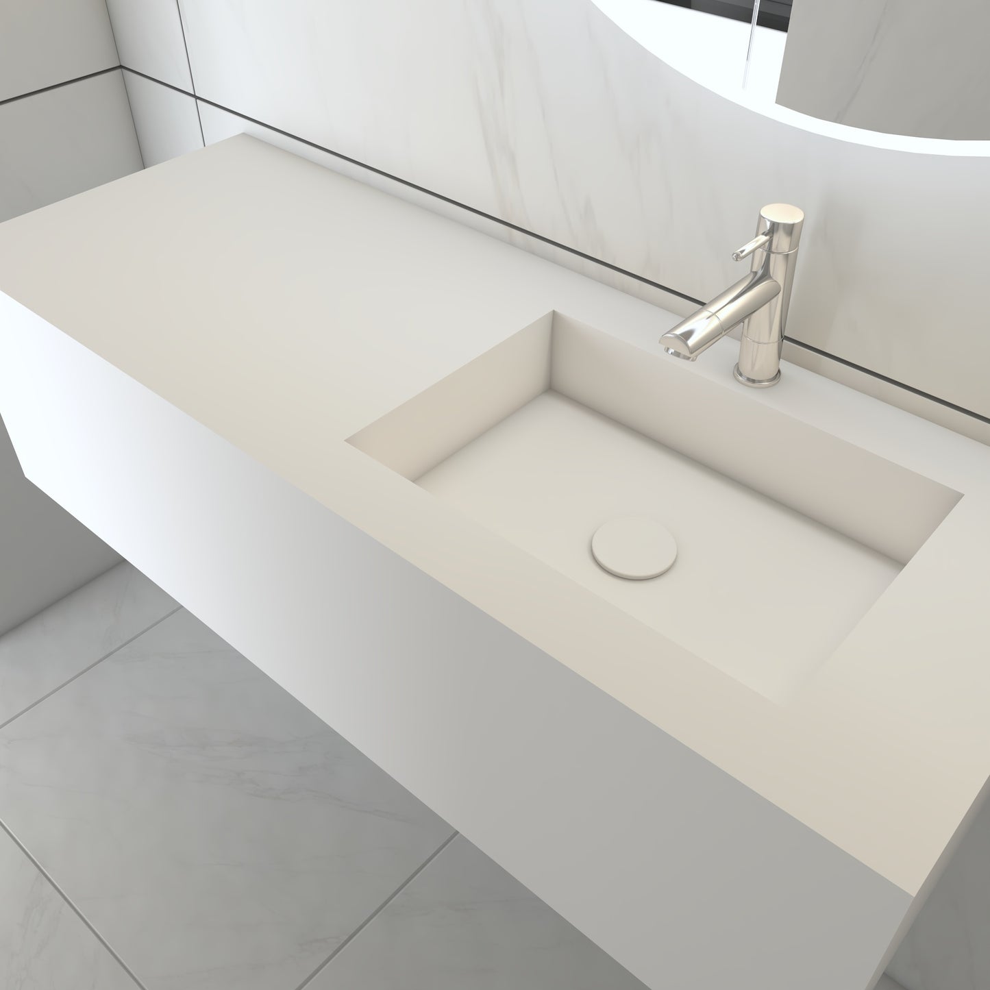 Juno Prestige Deep - Lavatório Simples Suspenso em Corian®