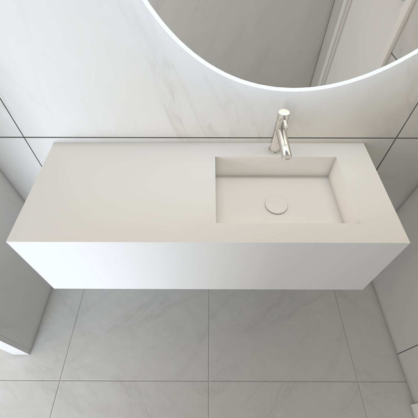 Juno Prestige Deep - Lavatório Simples Suspenso em Corian®