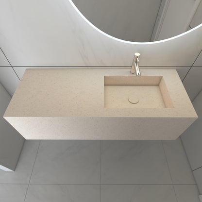 Juno Prestige Deep - Lavatório Simples Suspenso em Corian®