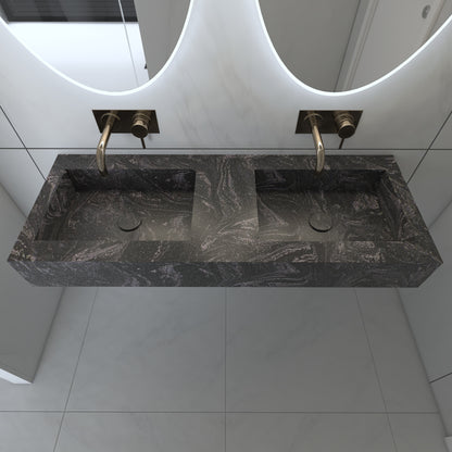 Juno Prestige Edge - Lavatório Duplo Suspenso em Corian®