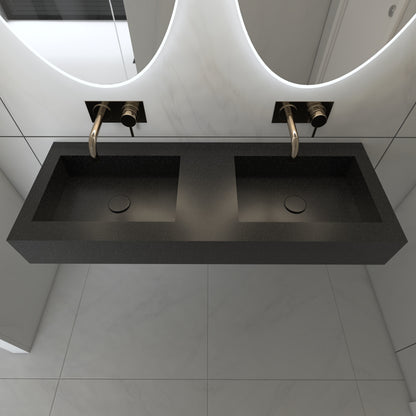 Juno Prestige Edge - Lavatório Duplo Suspenso em Corian®