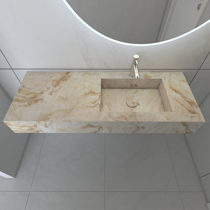 Juno Prestige Edge - Lavatório Simples Suspenso em Corian® 