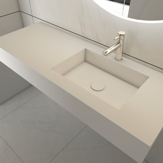 Juno Prestige Edge - Lavatório Simples Suspenso em Corian® 