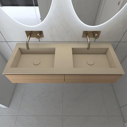 Juno Prestige - Lavatório Duplo de Encastre em Corian®