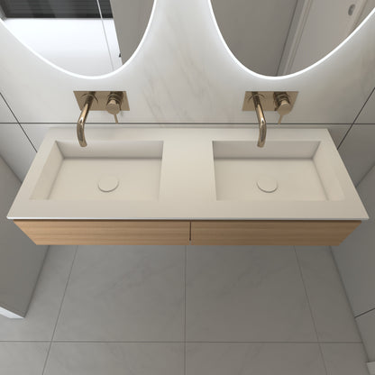 Juno Prestige - Lavatório Duplo de Encastre em Corian®