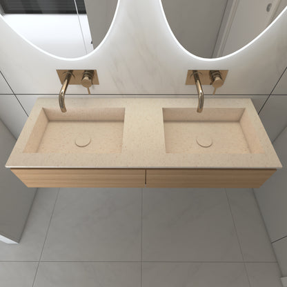 Juno Prestige - Lavatório Duplo de Encastre em Corian®
