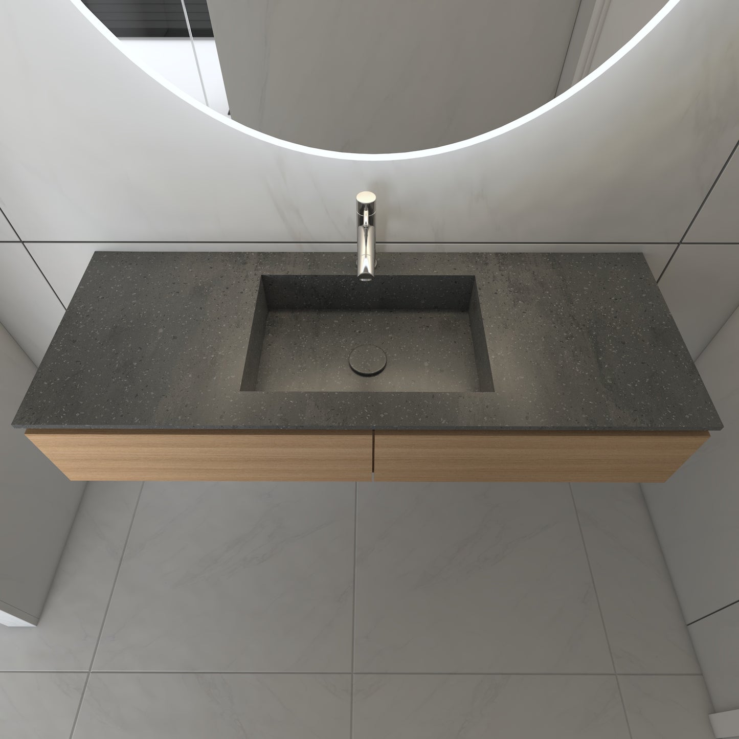 Juno Prestige - Lavatório Simples de Encastre em Corian® 