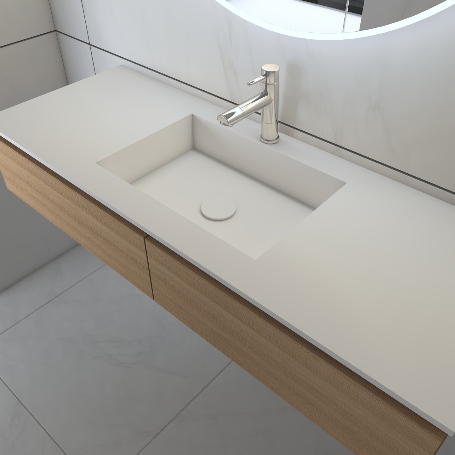 Juno Prestige - Lavatório Simples de Encastre em Corian® 