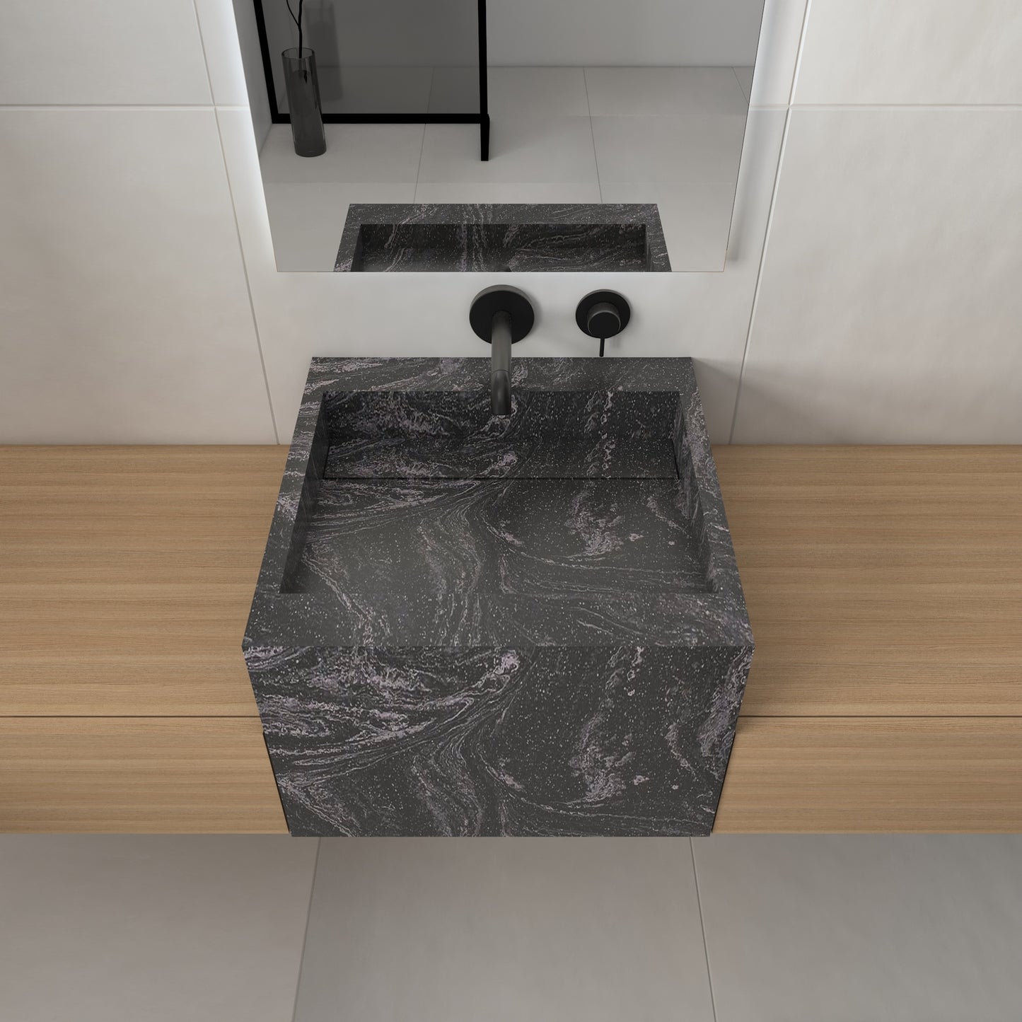 Júpiter Essence Deep - Lavatório Suspenso | Tamanho Mini em Corian®