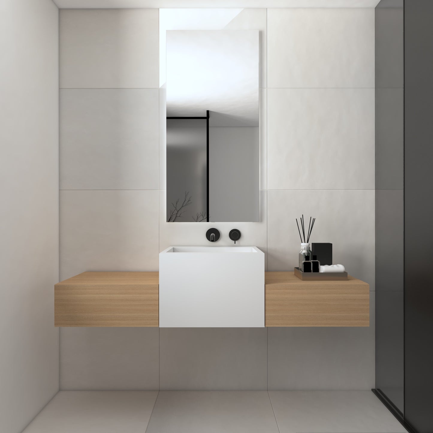 Júpiter Essence Deep - Lavatório Suspenso | Tamanho Mini em Corian®