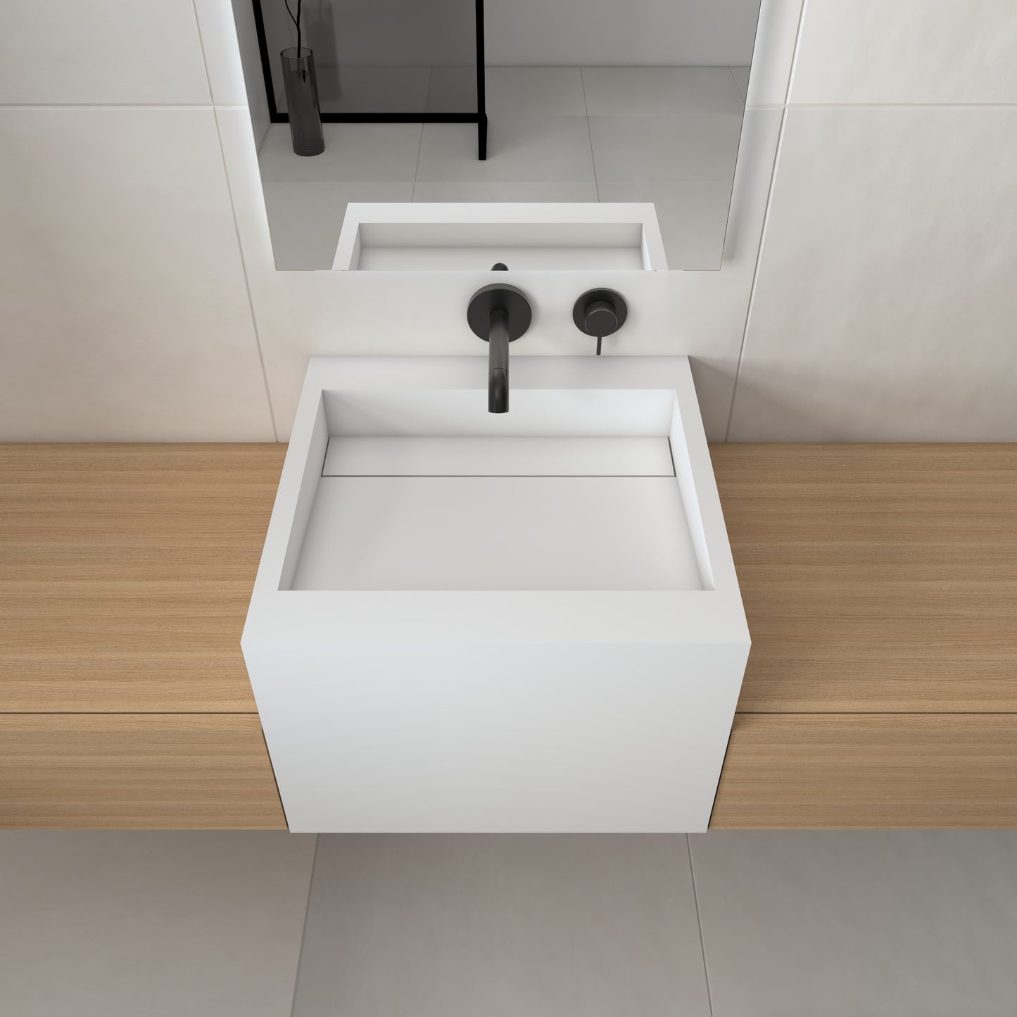 Júpiter Essence Deep - Lavatório Suspenso | Tamanho Mini em Corian®