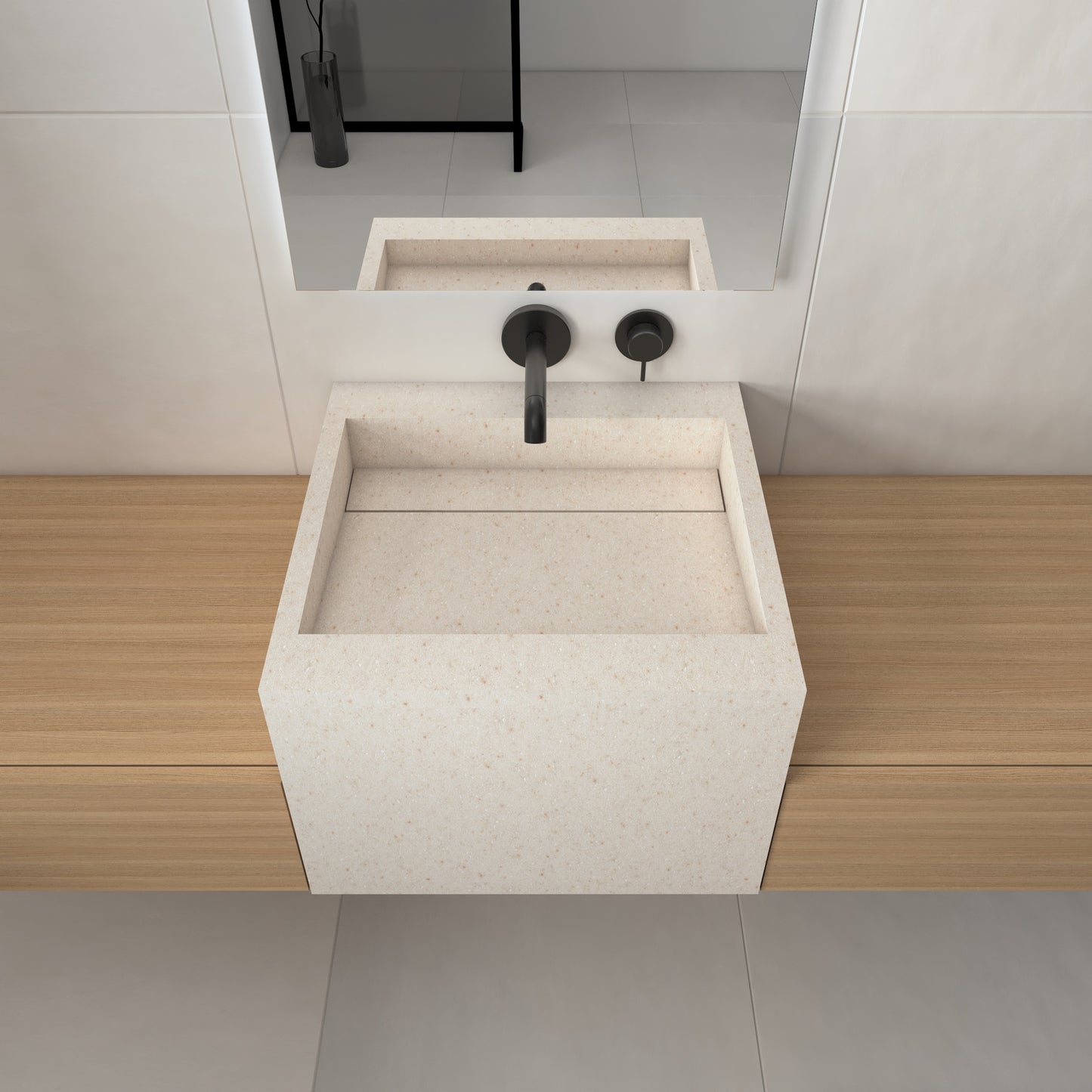 Júpiter Essence Deep - Lavatório Suspenso | Tamanho Mini em Corian®