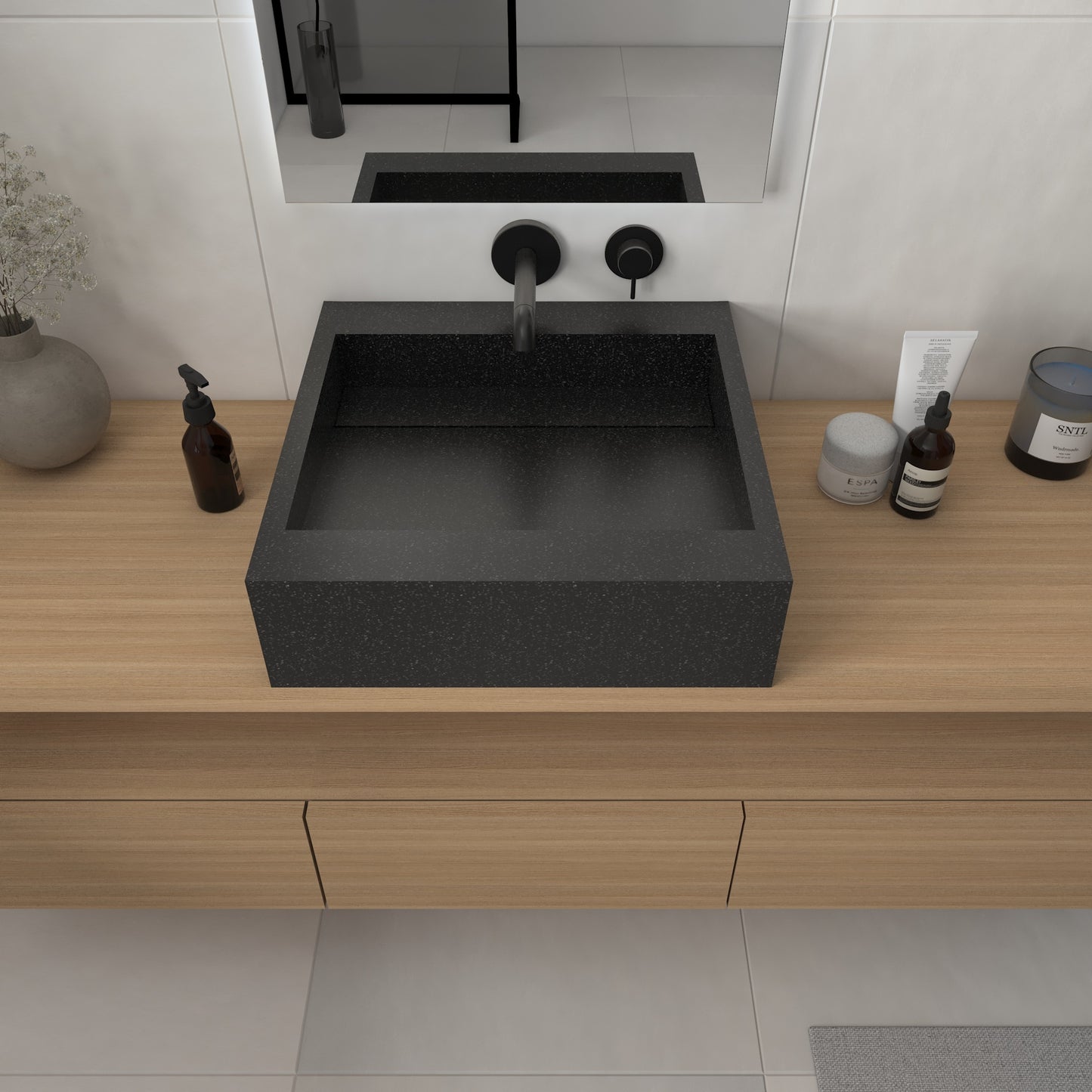 Júpiter Essence Edge - Lavatório Suspenso | Tamanho Mini em Corian®