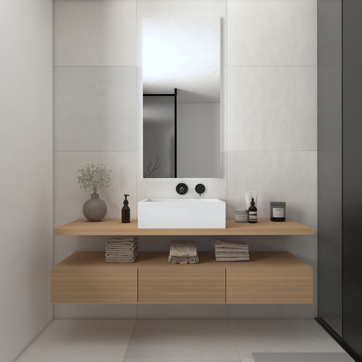 Júpiter Essence Edge - Lavatório Suspenso | Tamanho Mini em Corian®