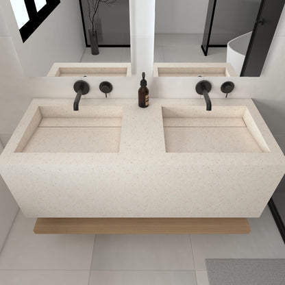 Júpiter Prestige Deep - Lavatório Duplo Suspenso em Corian®