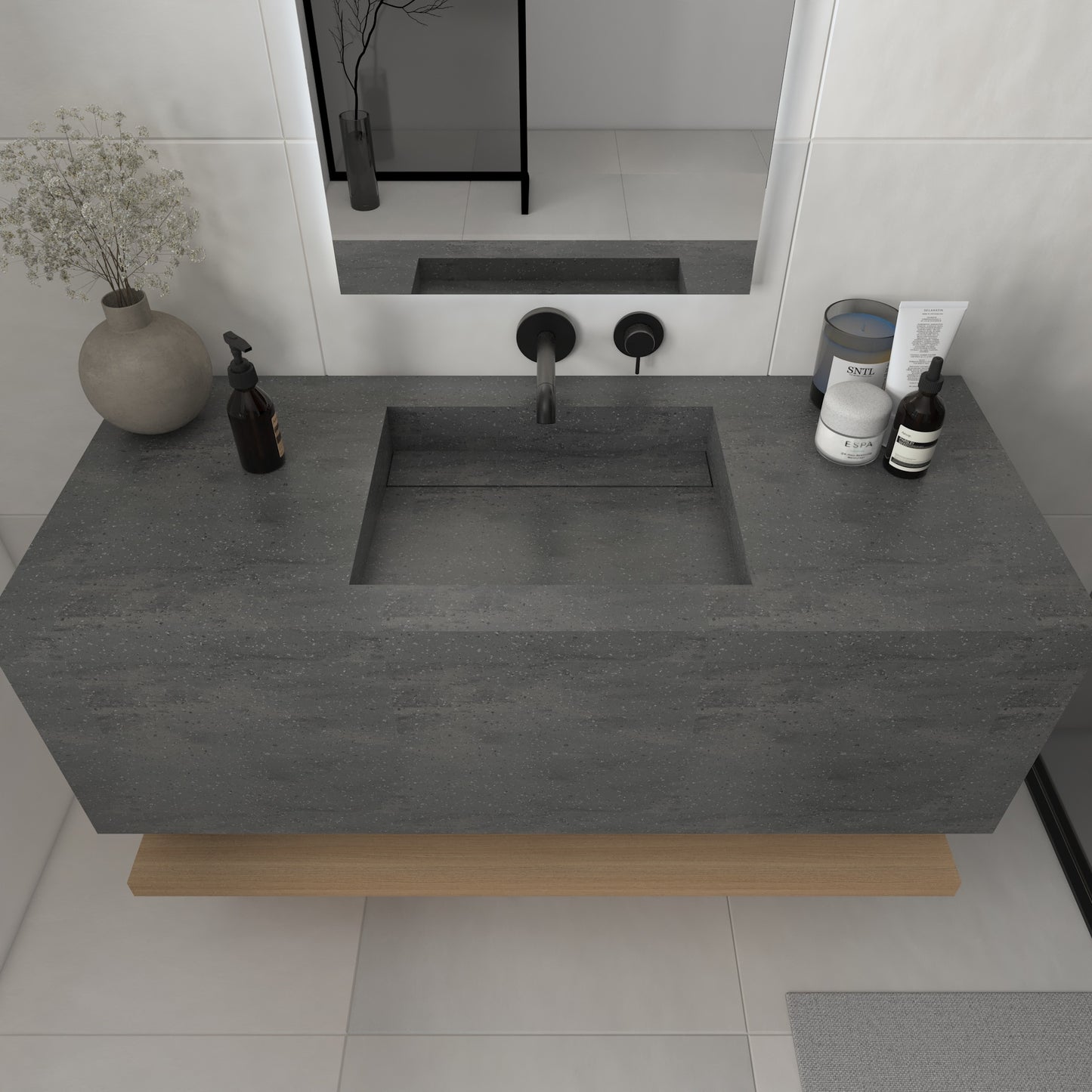 Júpiter Prestige Deep - Lavatório Simples Suspenso em Corian®