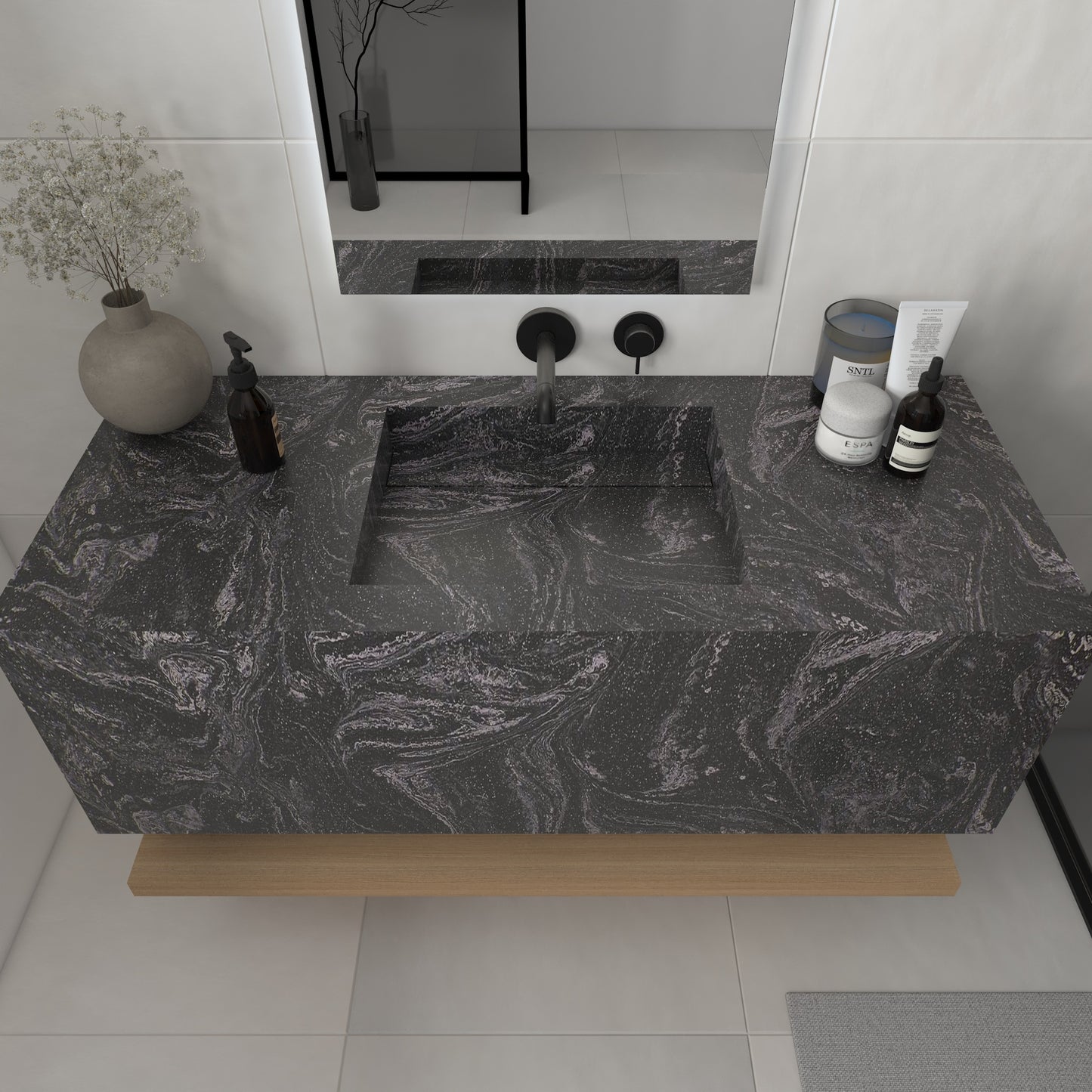 Júpiter Prestige Deep - Lavatório Simples Suspenso em Corian®