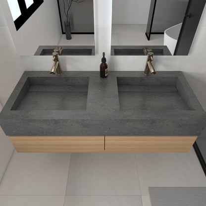 Júpiter Prestige Edge - Lavatório Duplo Suspenso em Corian®