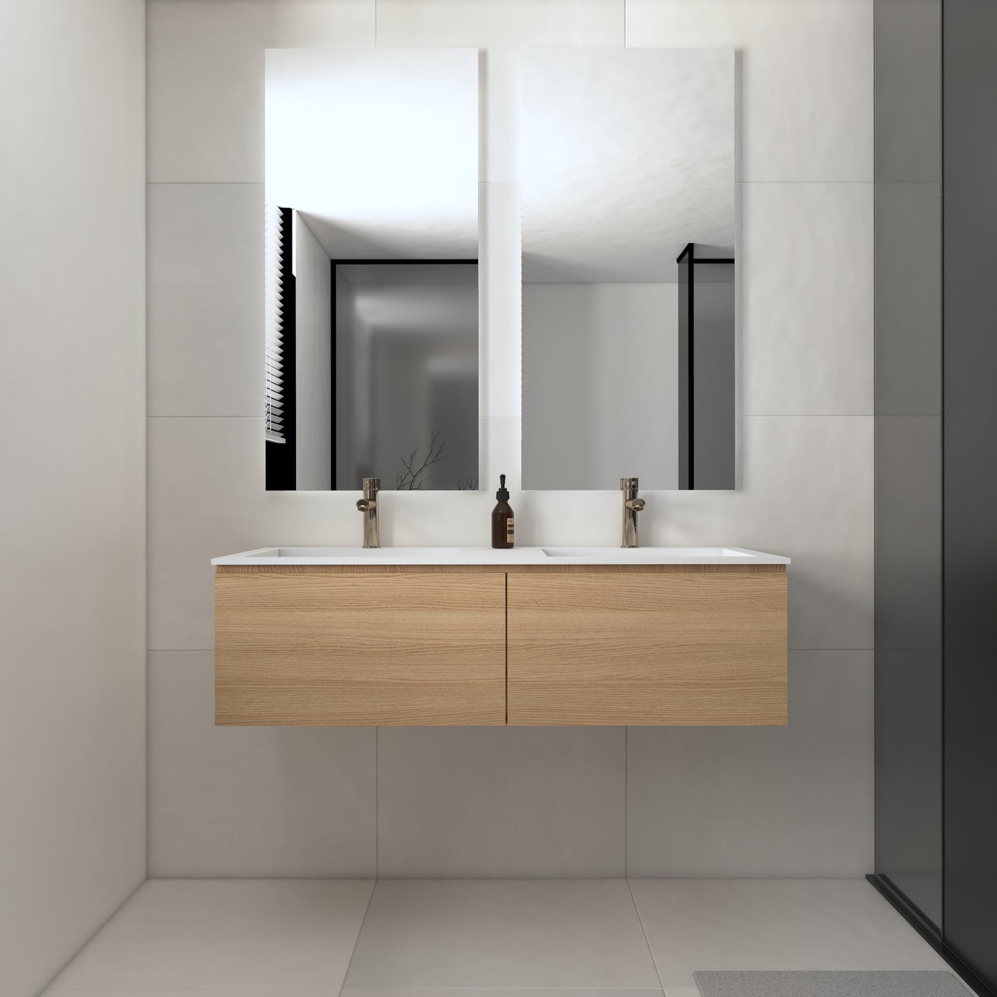 Júpiter Prestige - Lavatório Duplo Suspenso em Corian®