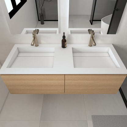 Júpiter Prestige - Lavatório Duplo Suspenso em Corian®