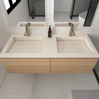 Júpiter Prestige - Lavatório Duplo Suspenso em Corian®