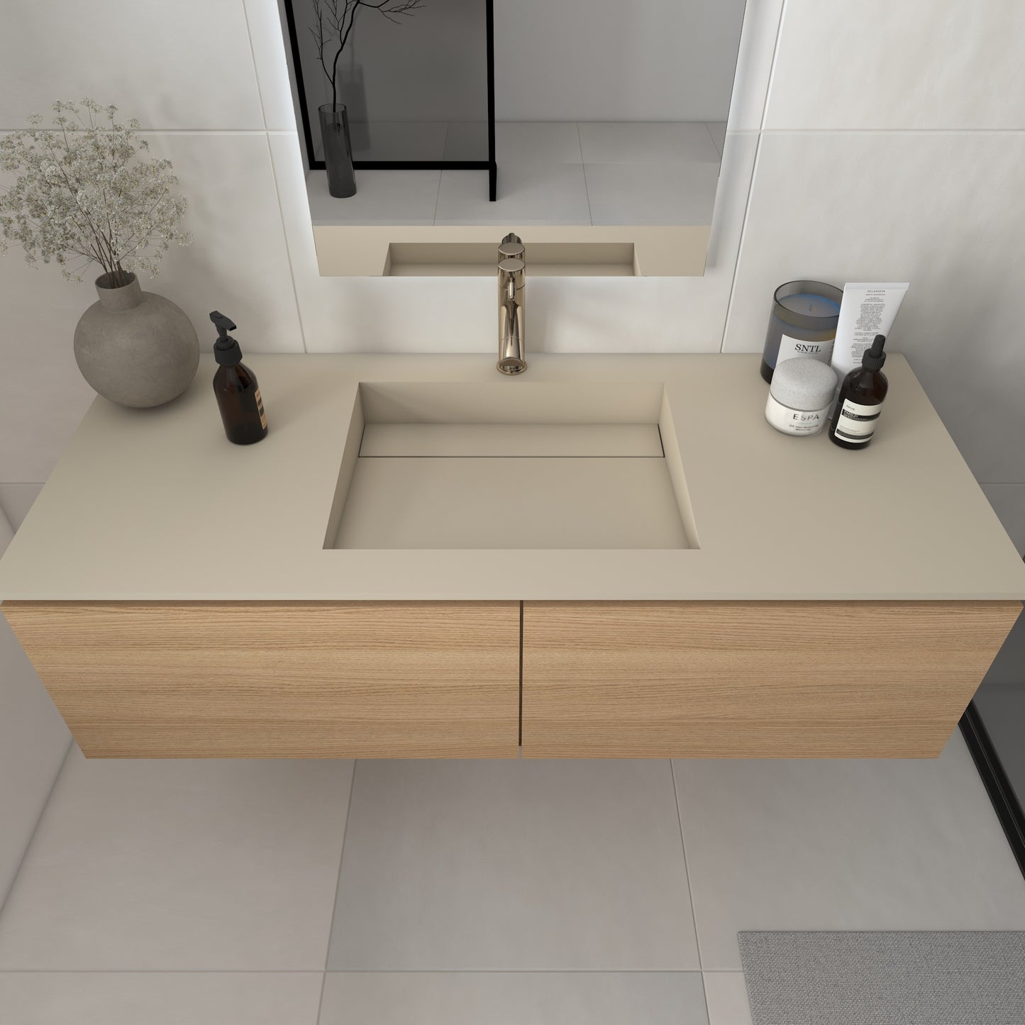 Júpiter Prestige - Lavatório Simples de Encastre em Corian®