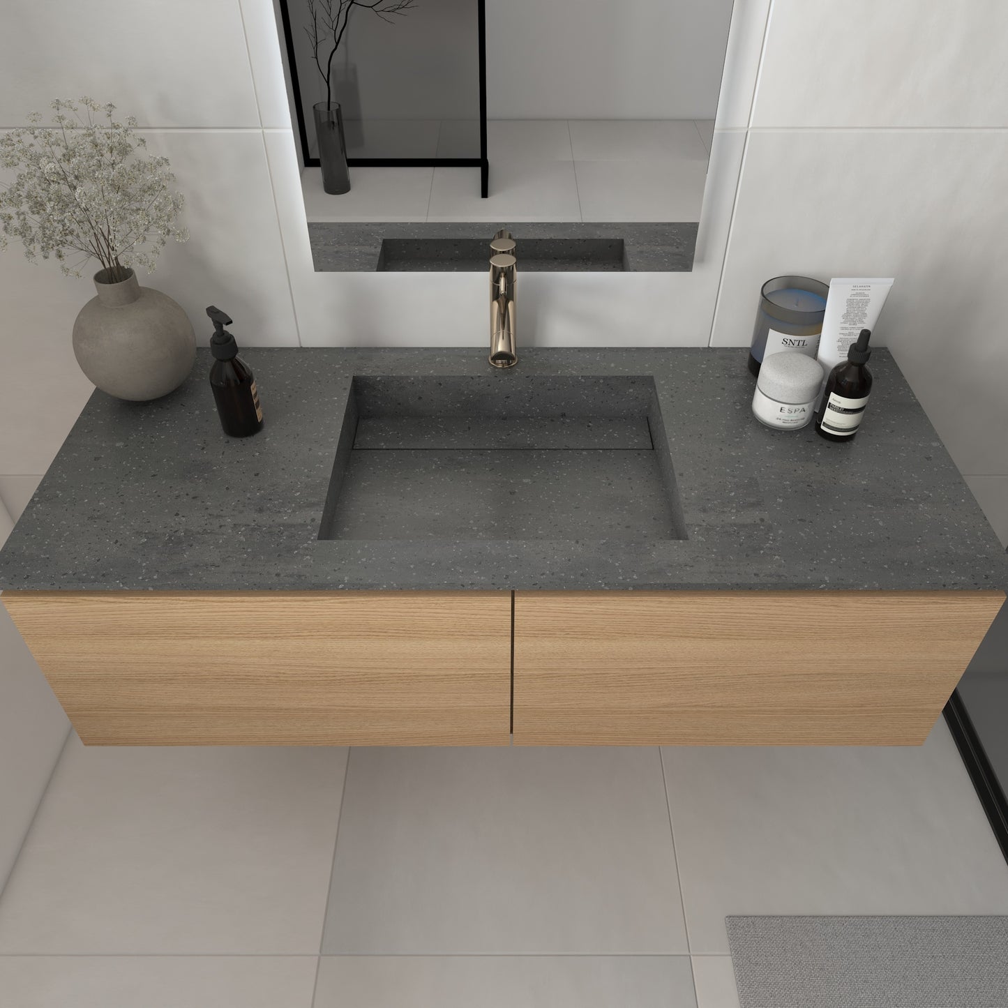 Júpiter Prestige - Lavatório Simples de Encastre em Corian®