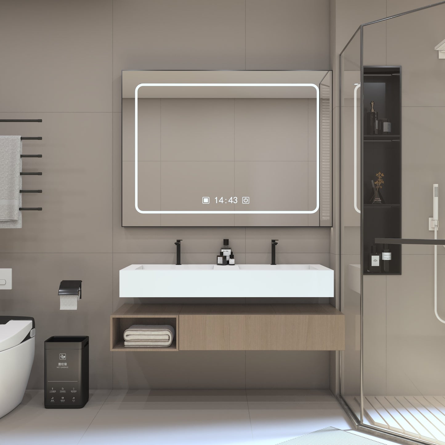 Nemesis Prestige Edge - Vasque Double Suspendue en Corian®