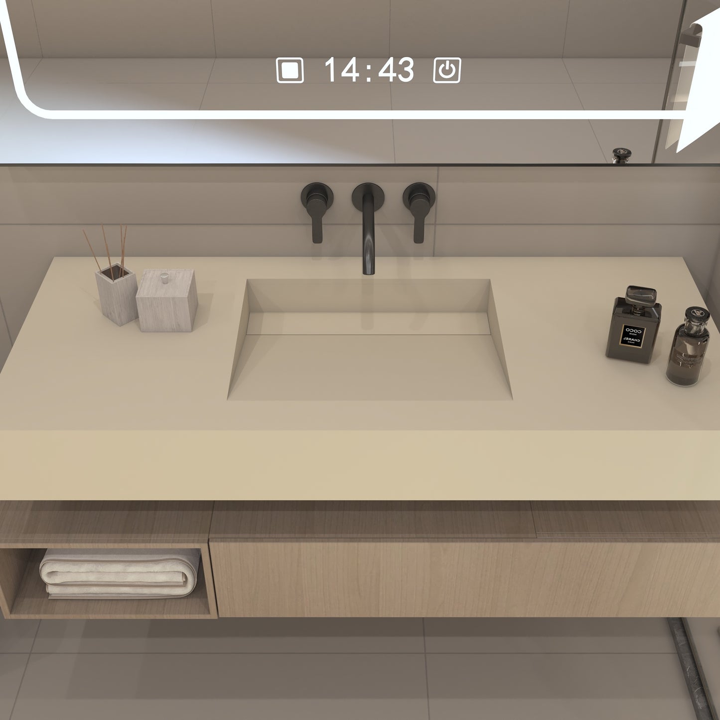 Nemesis Prestige Edge - Vasque Simple Suspendue en Corian®