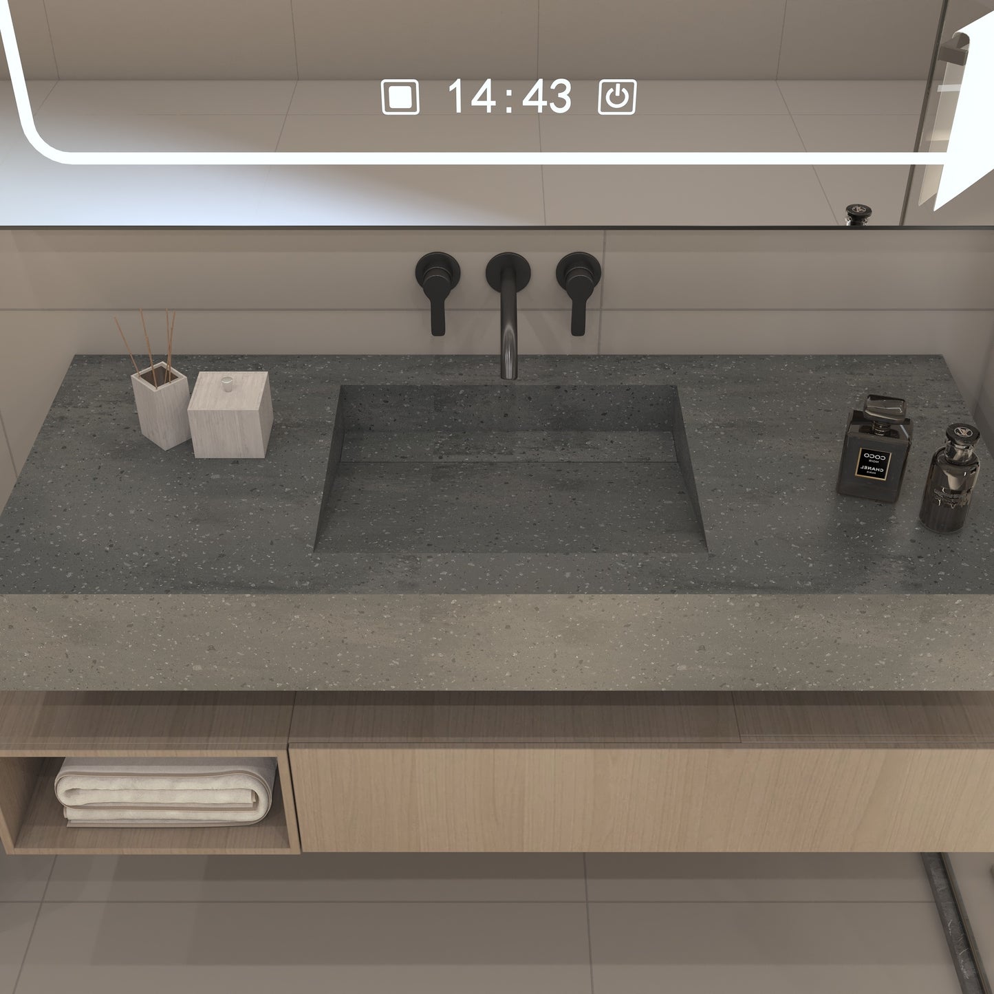 Nemesis Prestige Edge - Vasque Simple Suspendue en Corian®
