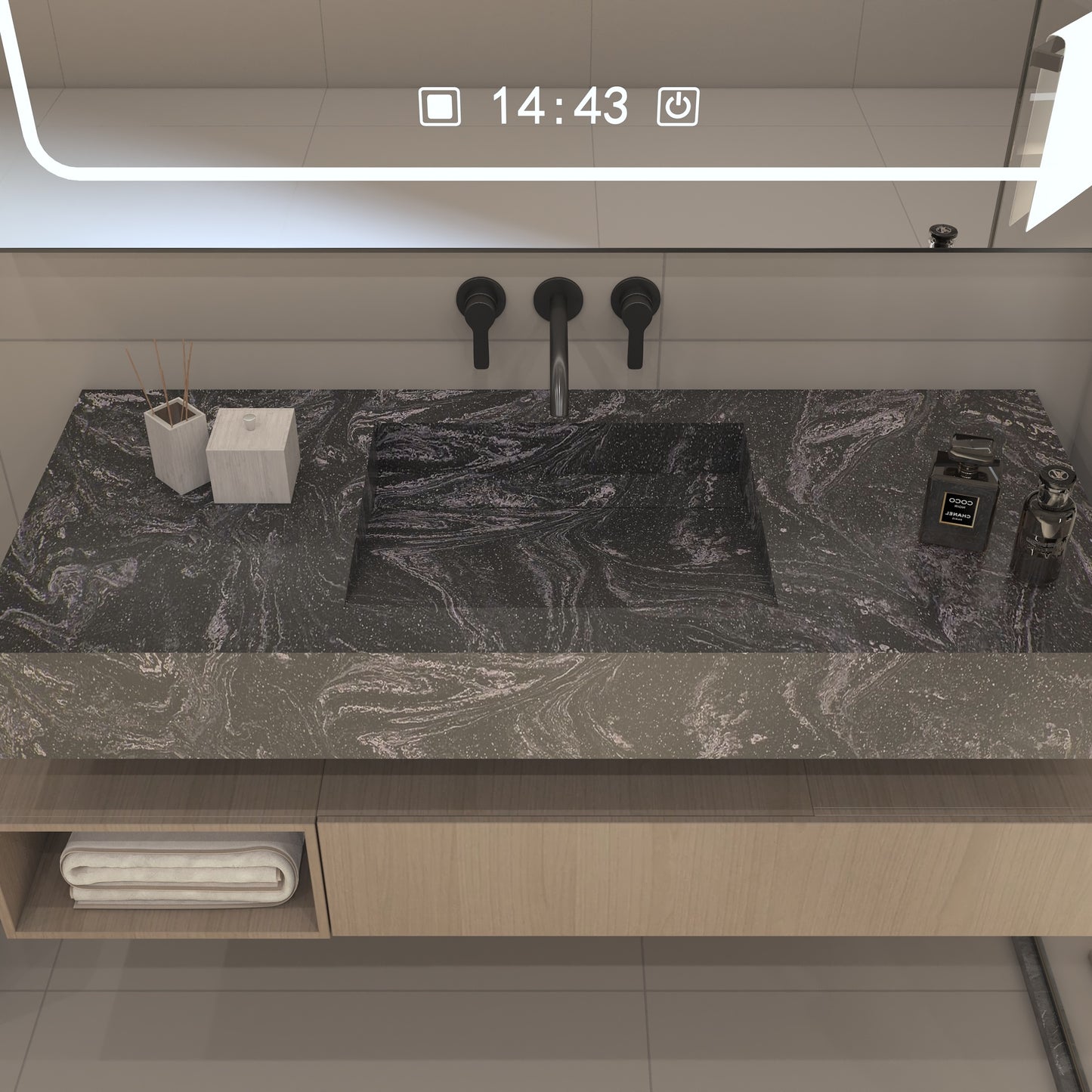 Nemesis Prestige Edge - Vasque Simple Suspendue en Corian®