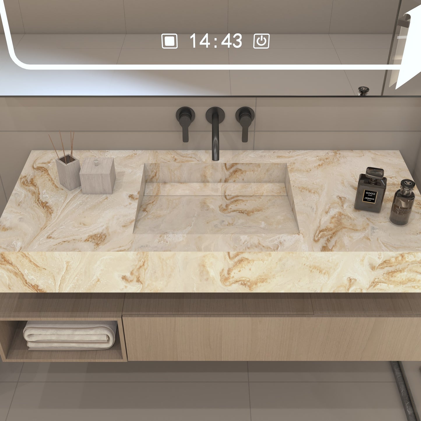 Nemesis Prestige Edge - Vasque Simple Suspendue en Corian®