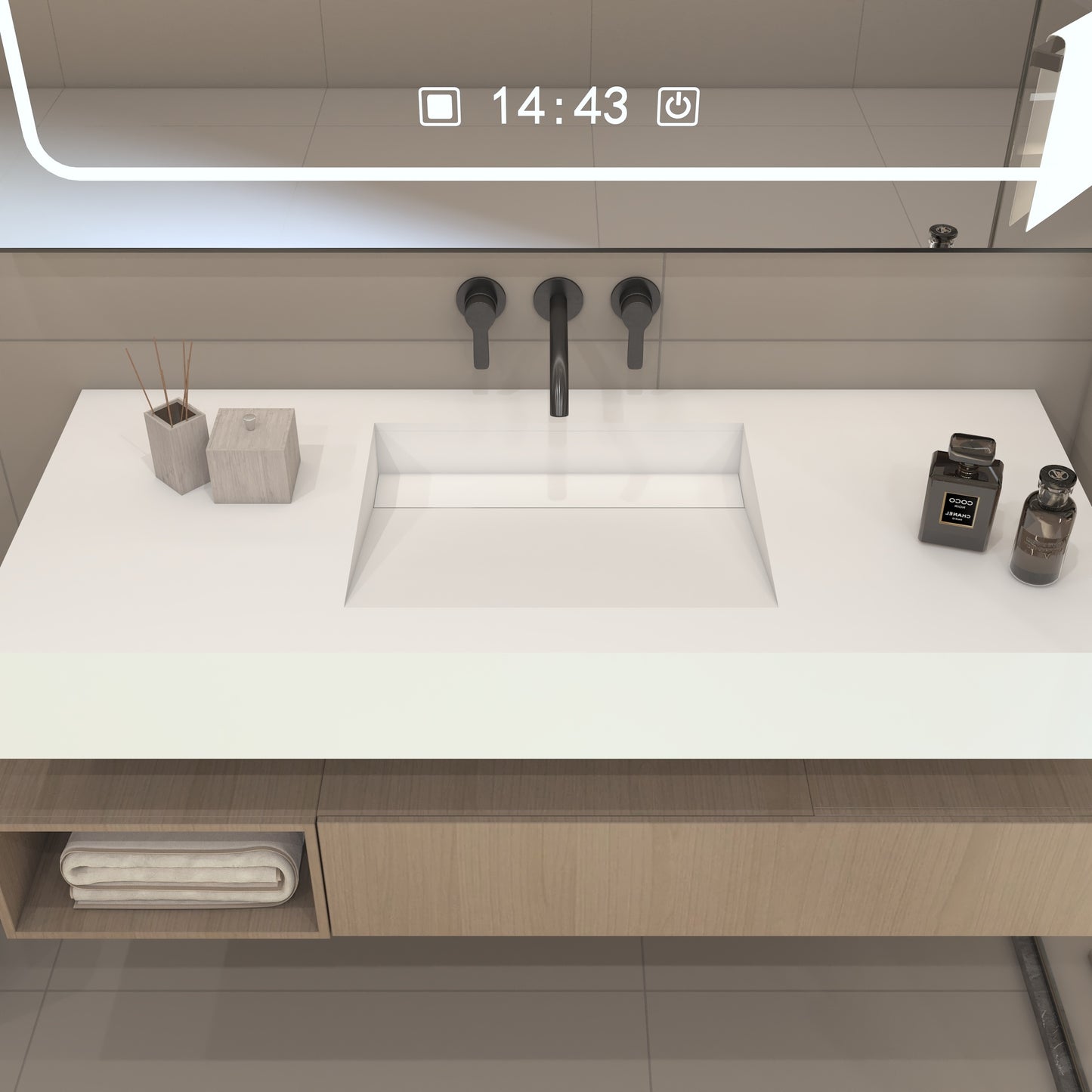 Nemesis Prestige Edge - Vasque Simple Suspendue en Corian®