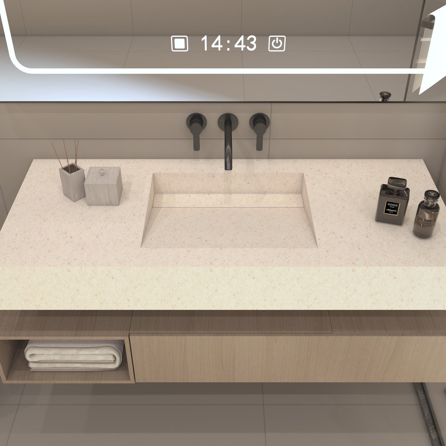 Nemesis Prestige Edge - Vasque Simple Suspendue en Corian®