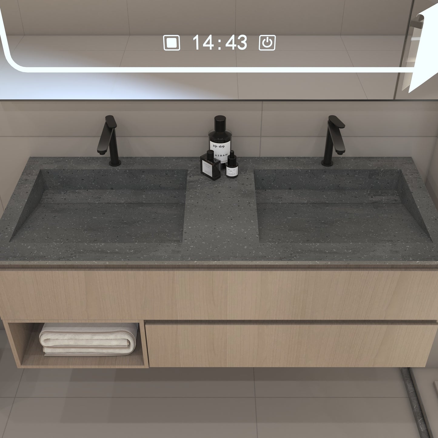 Nemesis Prestige – Vasque Double à Encastrer en Corian®