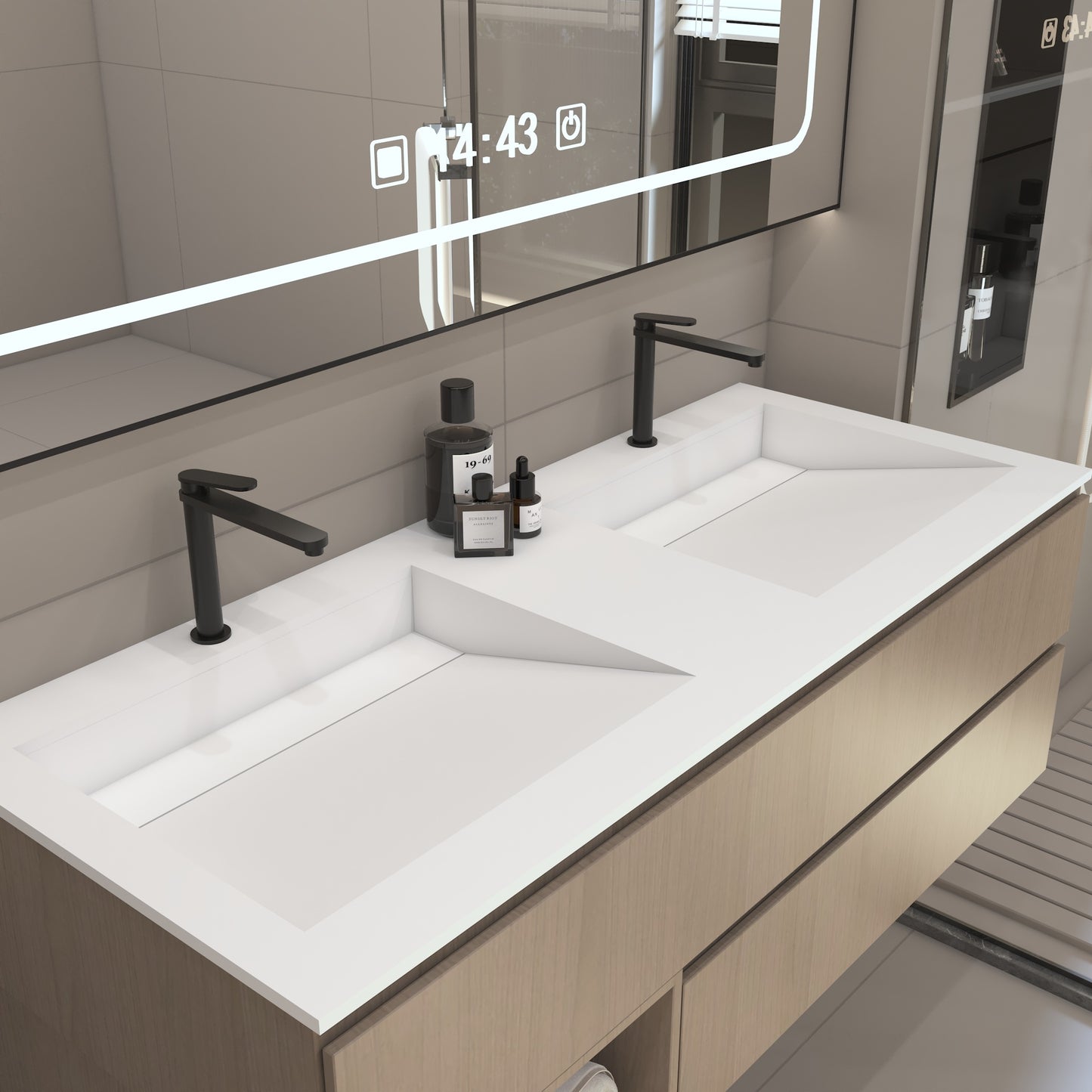 Nemesis Prestige – Vasque Double à Encastrer en Corian®