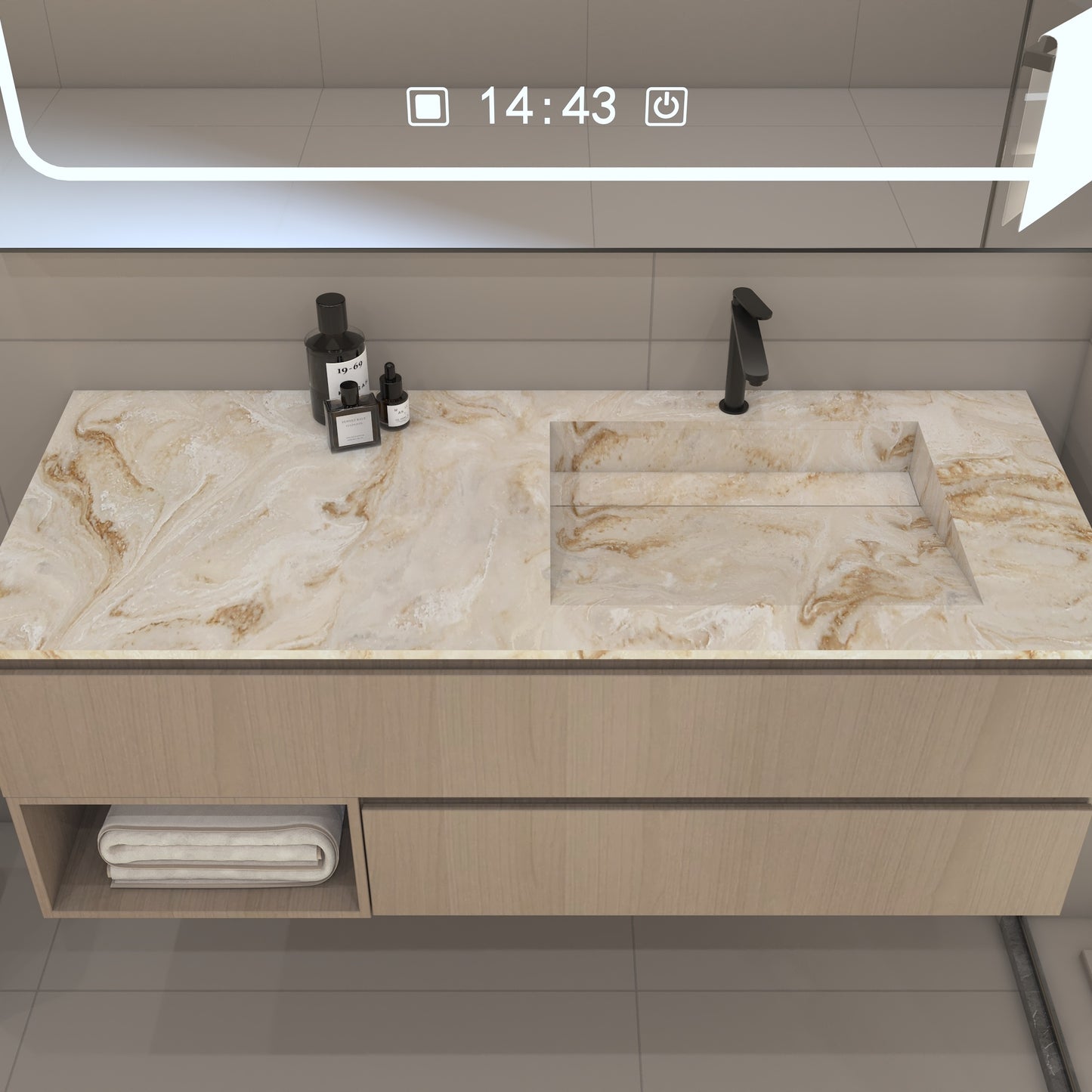Nemesis Prestige – Vasque Simple à Encastrer en Corian®