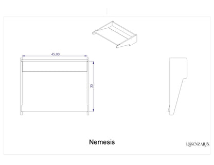 Nemesis Prestige Edge Corian® Single Wall-Hung Washbasin
