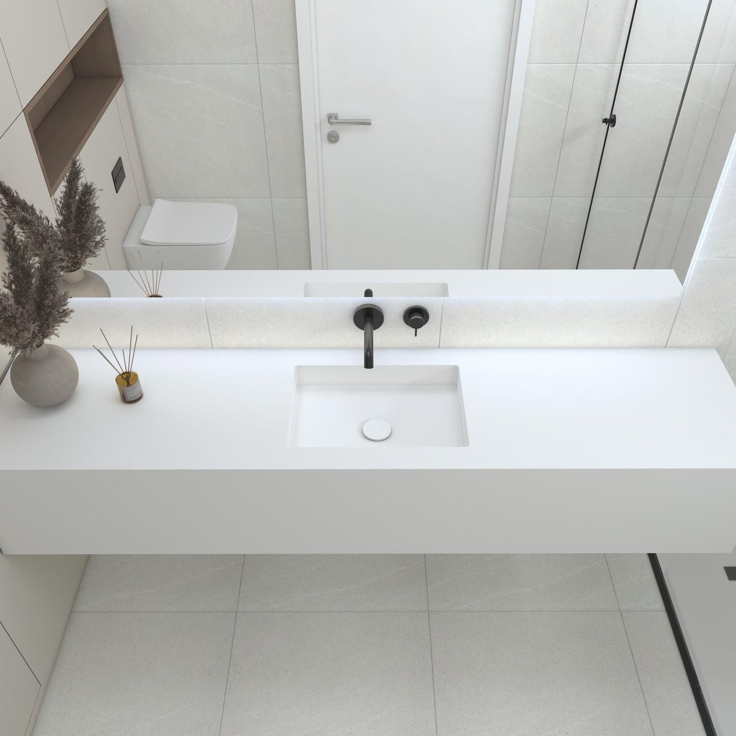 Neptune Prestige Deep - Vasque Simple Suspendue en Corian®