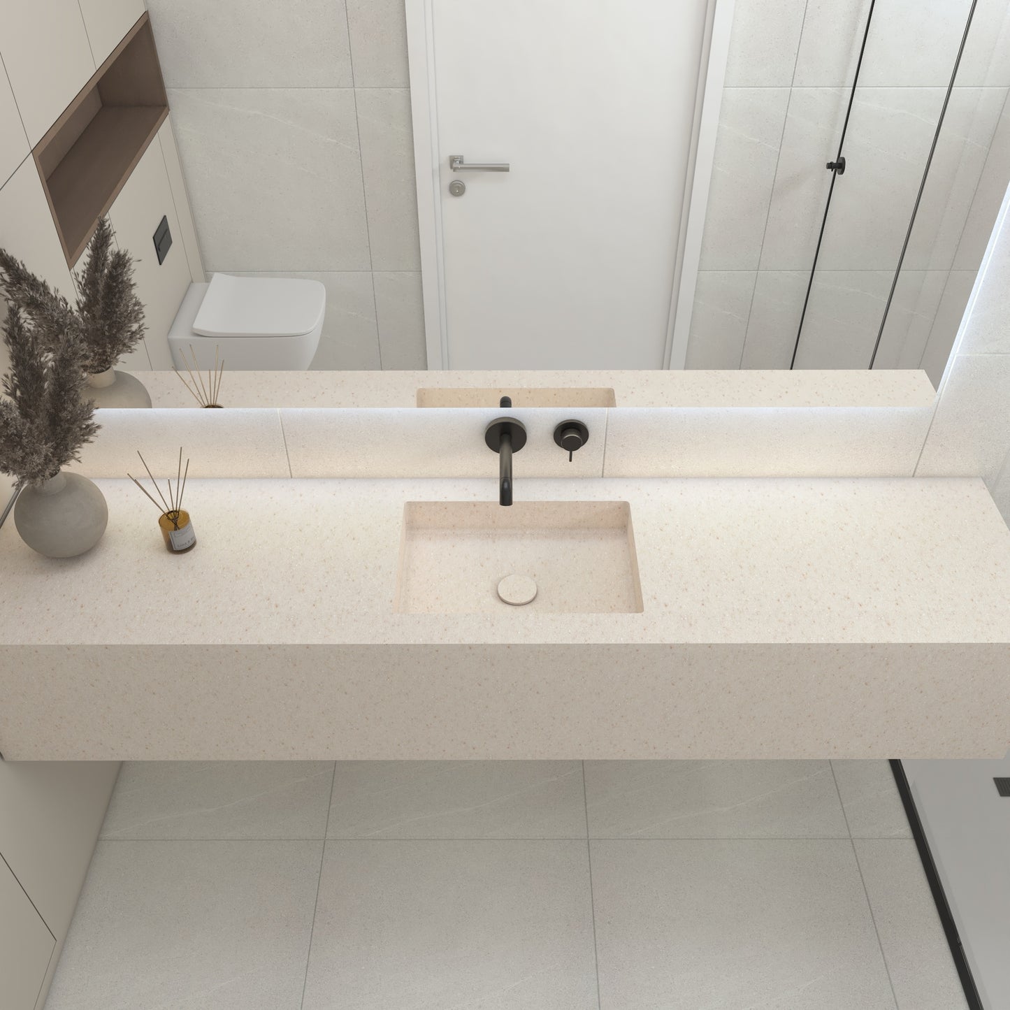 Neptune Prestige Deep - Vasque Simple Suspendue en Corian®